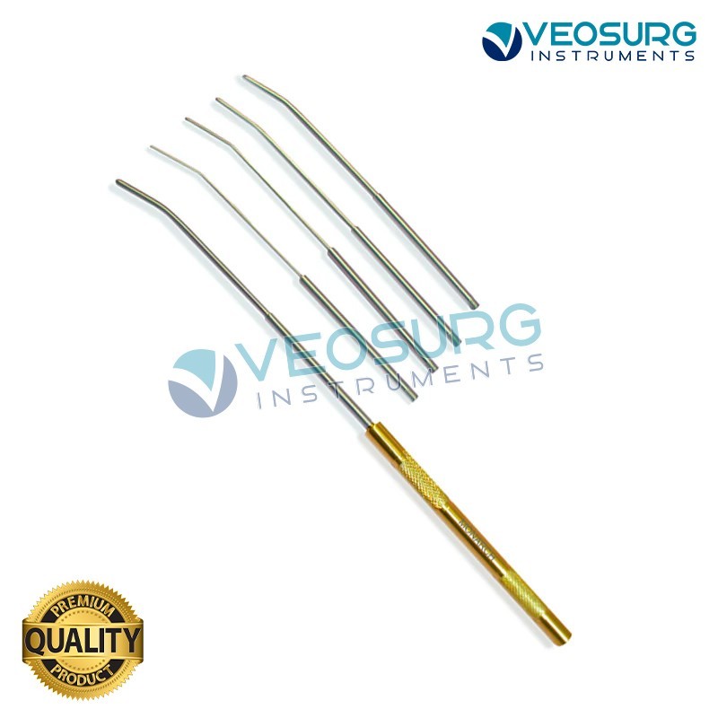 Mini Cervical Dilator Set (Set of 5 Pieces with Gold Handle) with Case