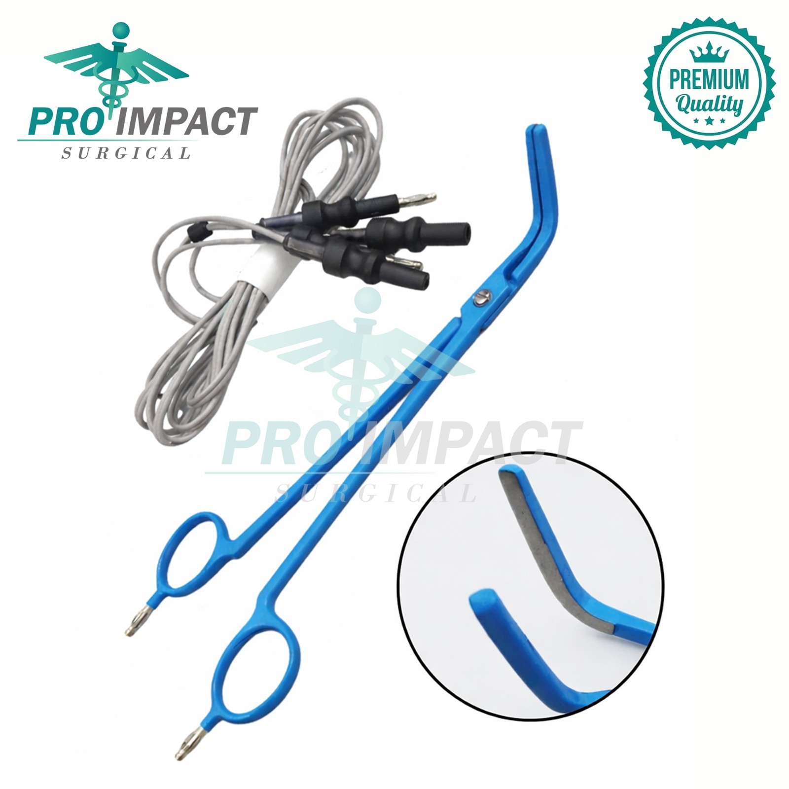 Bipolar Artery Sealer Vessel Forceps 8.5″ Curved With Cord Electro Surgical