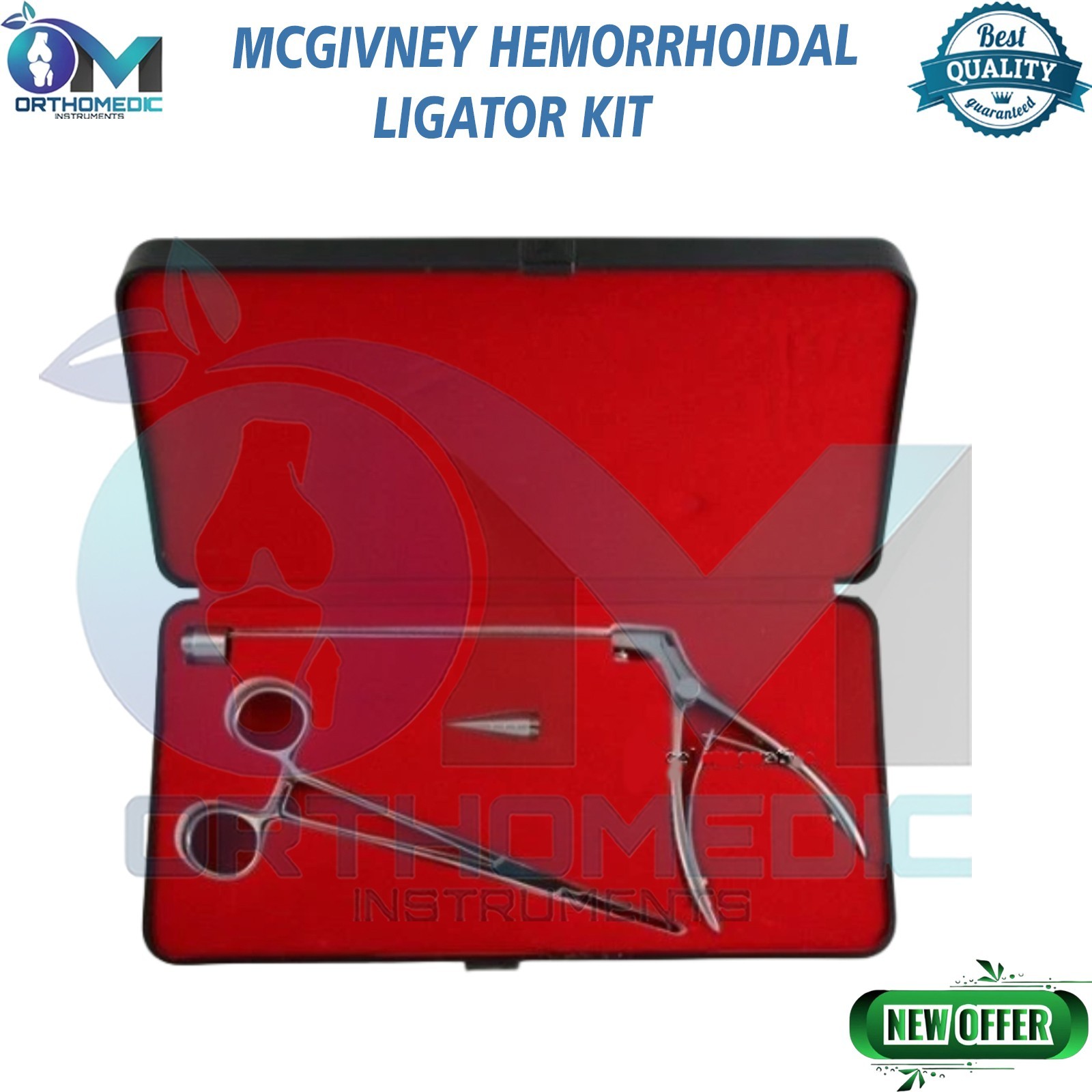 McGivney Hemorrhoidal Ligator Kit with Loading Cone Latex O Rings,,