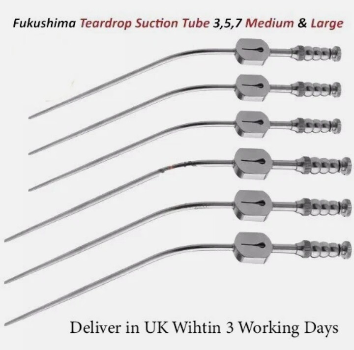 Fukushima Teardrop Suction Tube Fr 3,5,7 Medium & Large 6 PCs Set Surgical Store