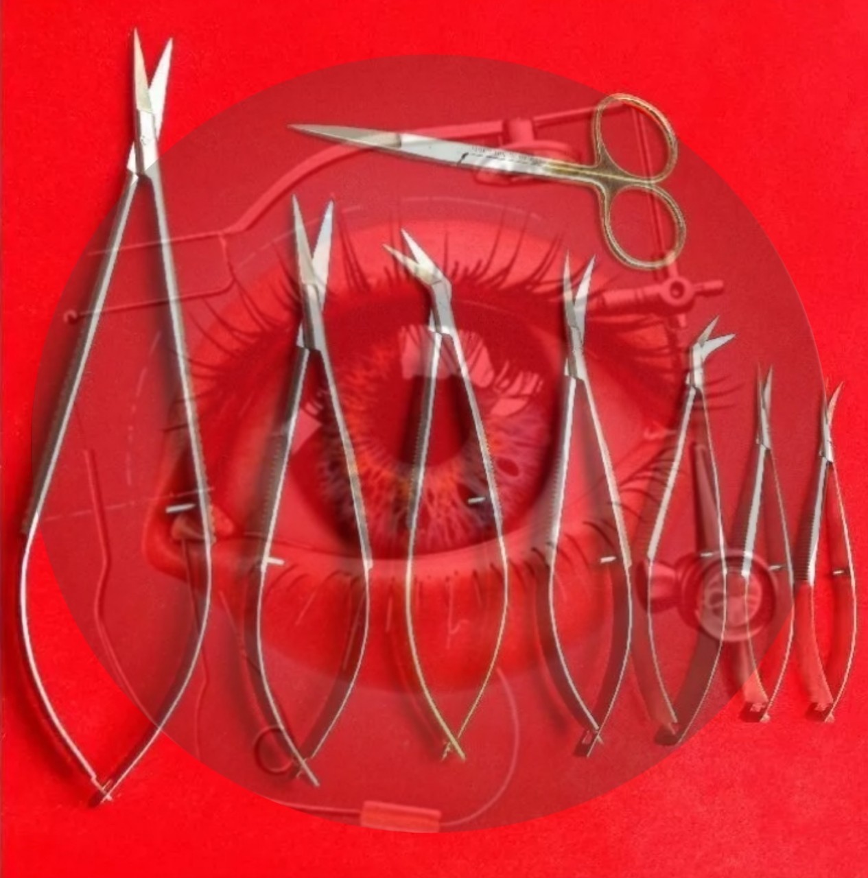 Ophthalmic Micro Eye Surgery Scissors Set German Quality Reuseable