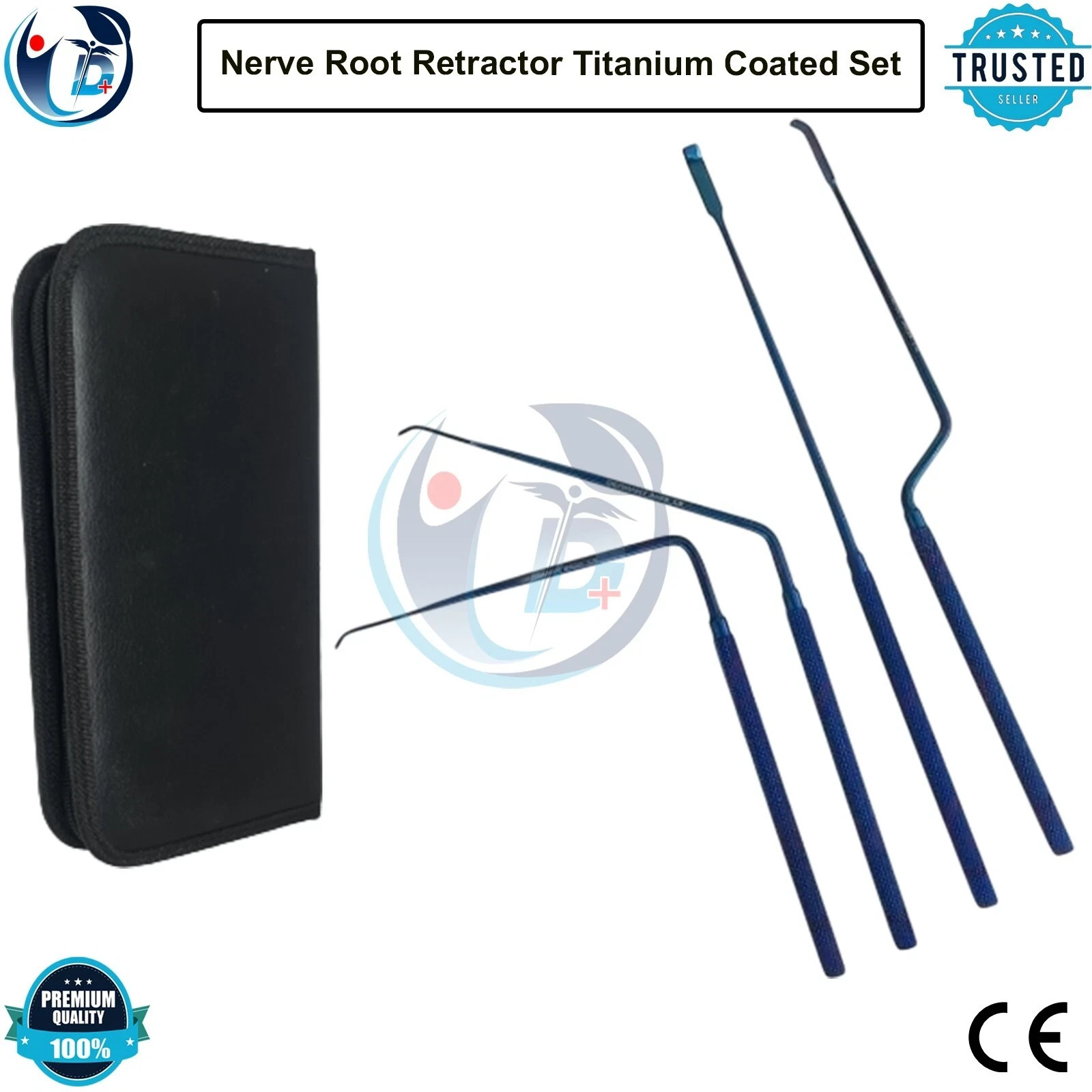 Nerve Root Retractor Titanium Coated Set With Pouch Neurosurgery Instruments