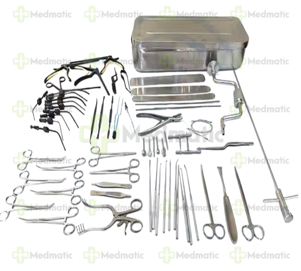 50 PCs Basic Craniotomy & Laminectomy Surgical Orthopedic Spinal Instruments Set