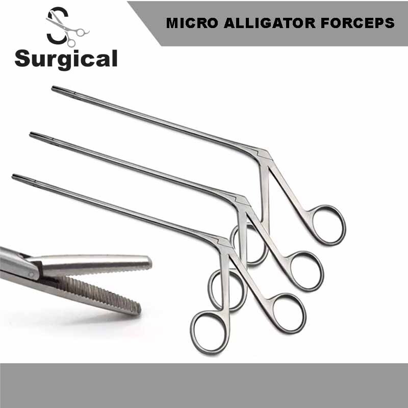 Micro Ear Forceps Serrated Crocodile Alligator Surgical Instruments Sinus Jaws