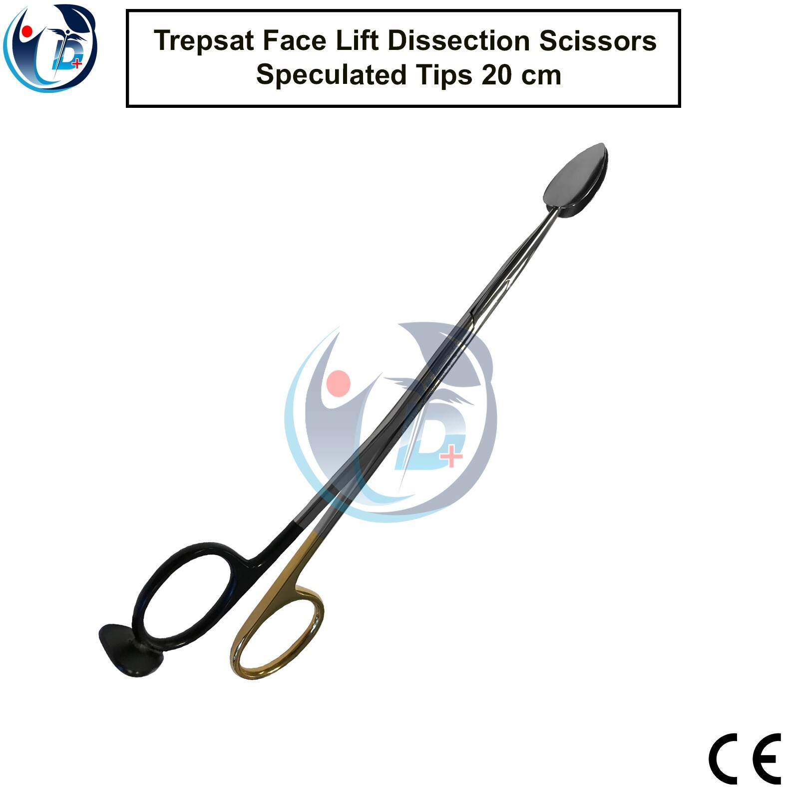 Trepsat Face Lift Dissection Scissors T/C Insert With Speculated Tips 20 cm