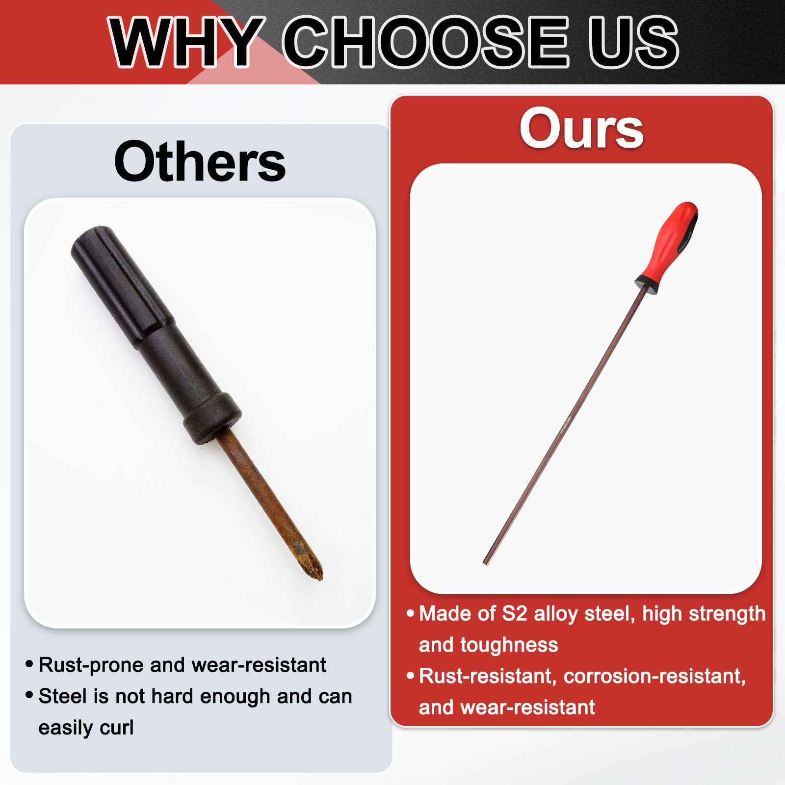 Hex Screwdriver Wrench 2.5mm Long Magnetic Flat Head Hexagon Screw Driver