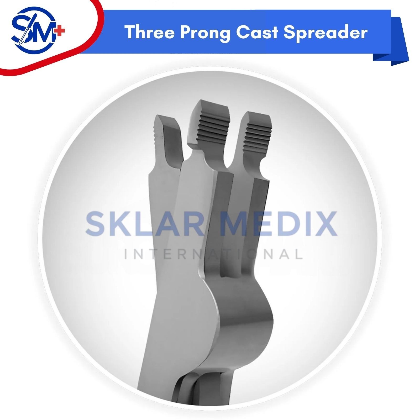 Three Prong Cast Spreader 9″ Spring Action Serrated Jaws