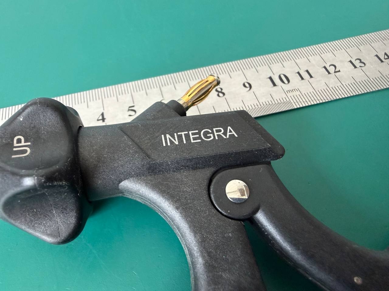 Integra Jarit 652-113 Laparoscopic Angled Handle w/ HF Connector & Ratchet