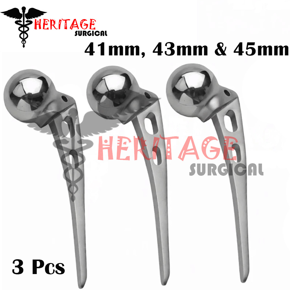Hip Prosthesis 41,43 & 45mm Orthopedic Instrument Premium Quality Stainless