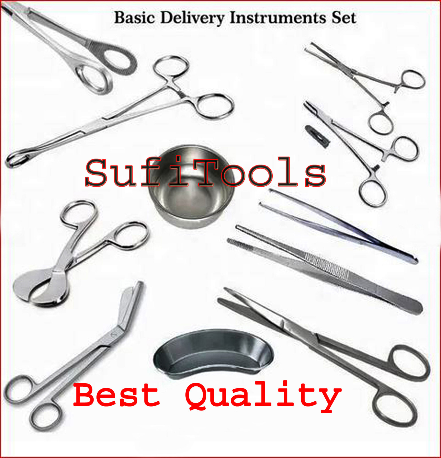 Basic Delivery Surgery Instruments Set gynecology physiology surgical Tools set