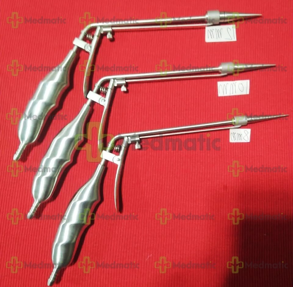3 Hemorrhoid Suction Ligators Down Angle & 100 Latex Bands Surgical Instruments