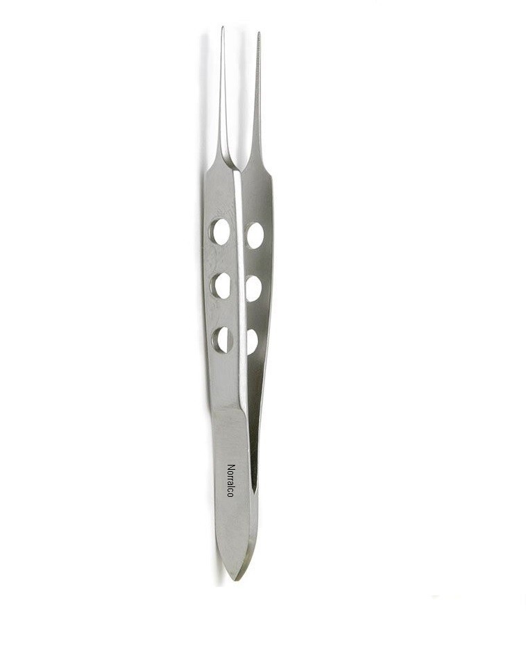Bishop-Harmon Dressing Forceps, 3.3/8″, Straight, Extra Fine, Serrated Tips