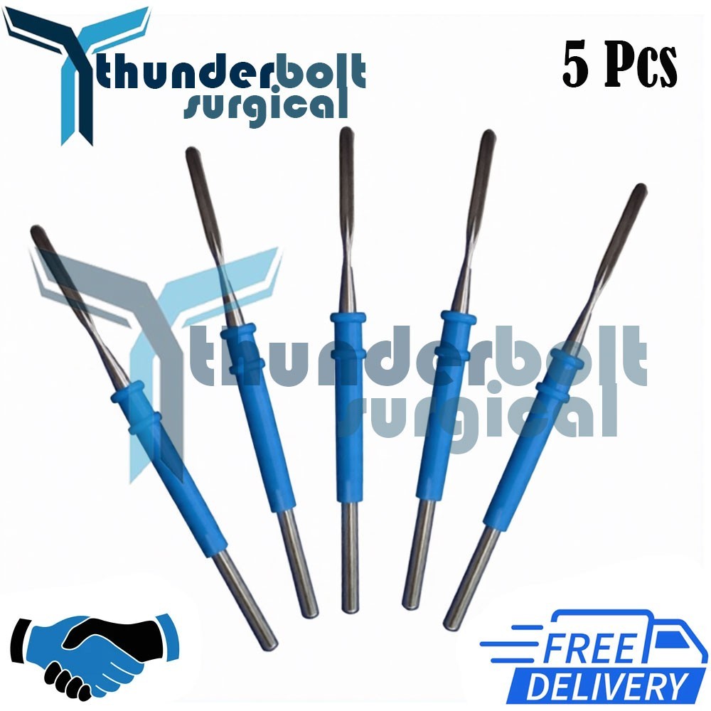 Electrocautery Surgical Blade Electrodes for Bovie Diathermy Tips 5Pcs Set