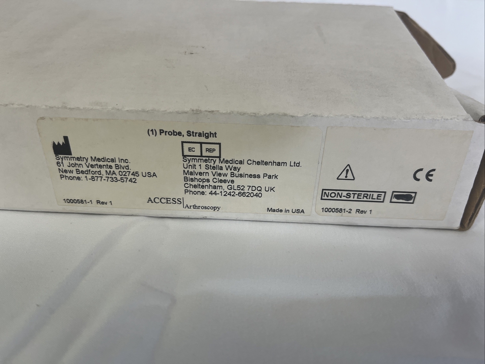 Symmetry Surgical 1010501M Arthroscopy Probe, 6in Working Length, 10.25 in