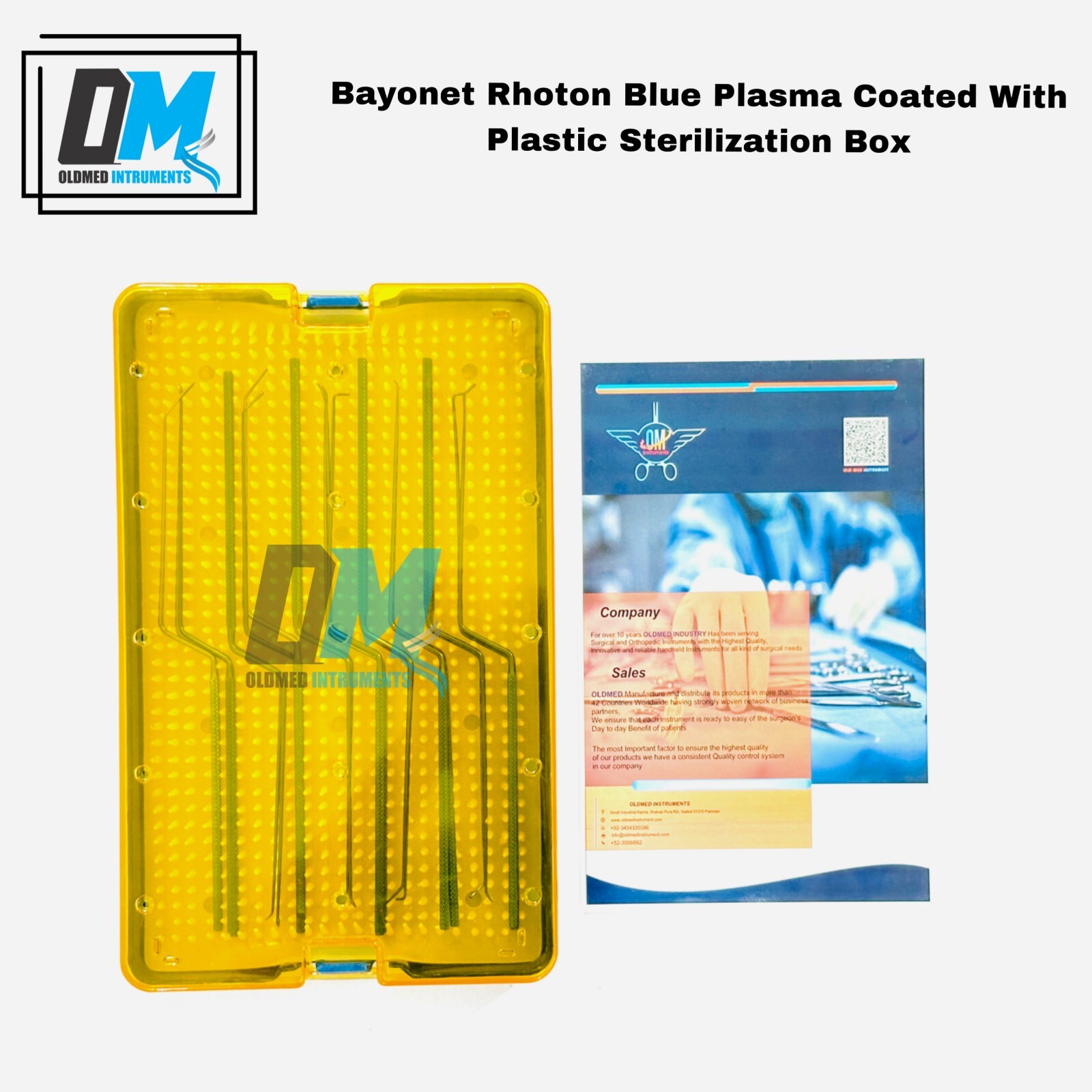 Rhoton Bayonet Micro Dissector Expanded 20 Pcs Set Titanium Coated Plastic Box