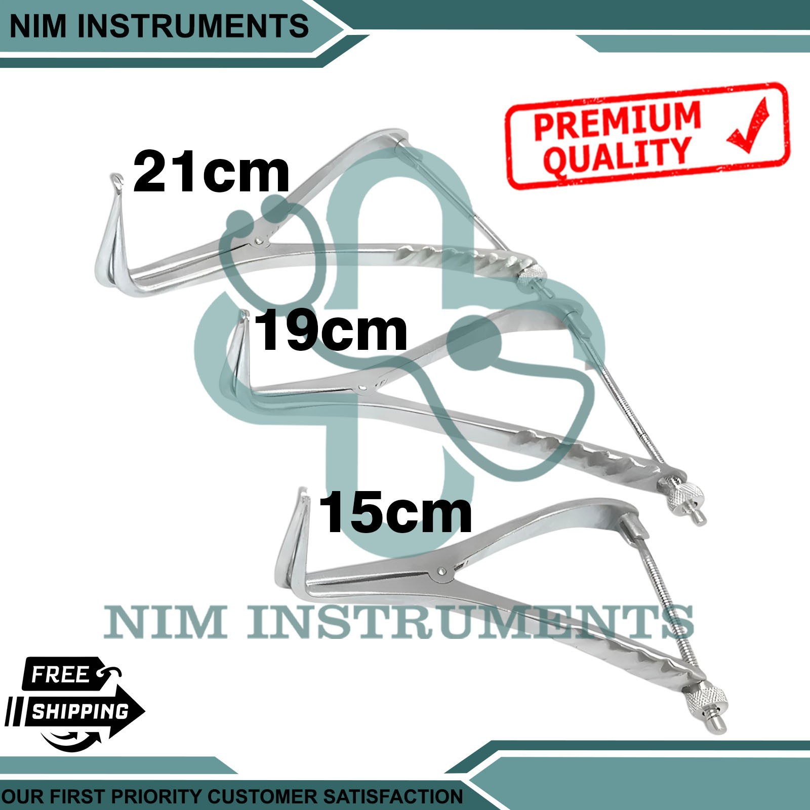 Set of 3 Stifle Distractor with Spinlock 15cm,19cm,21cm Orthopedic Instruments