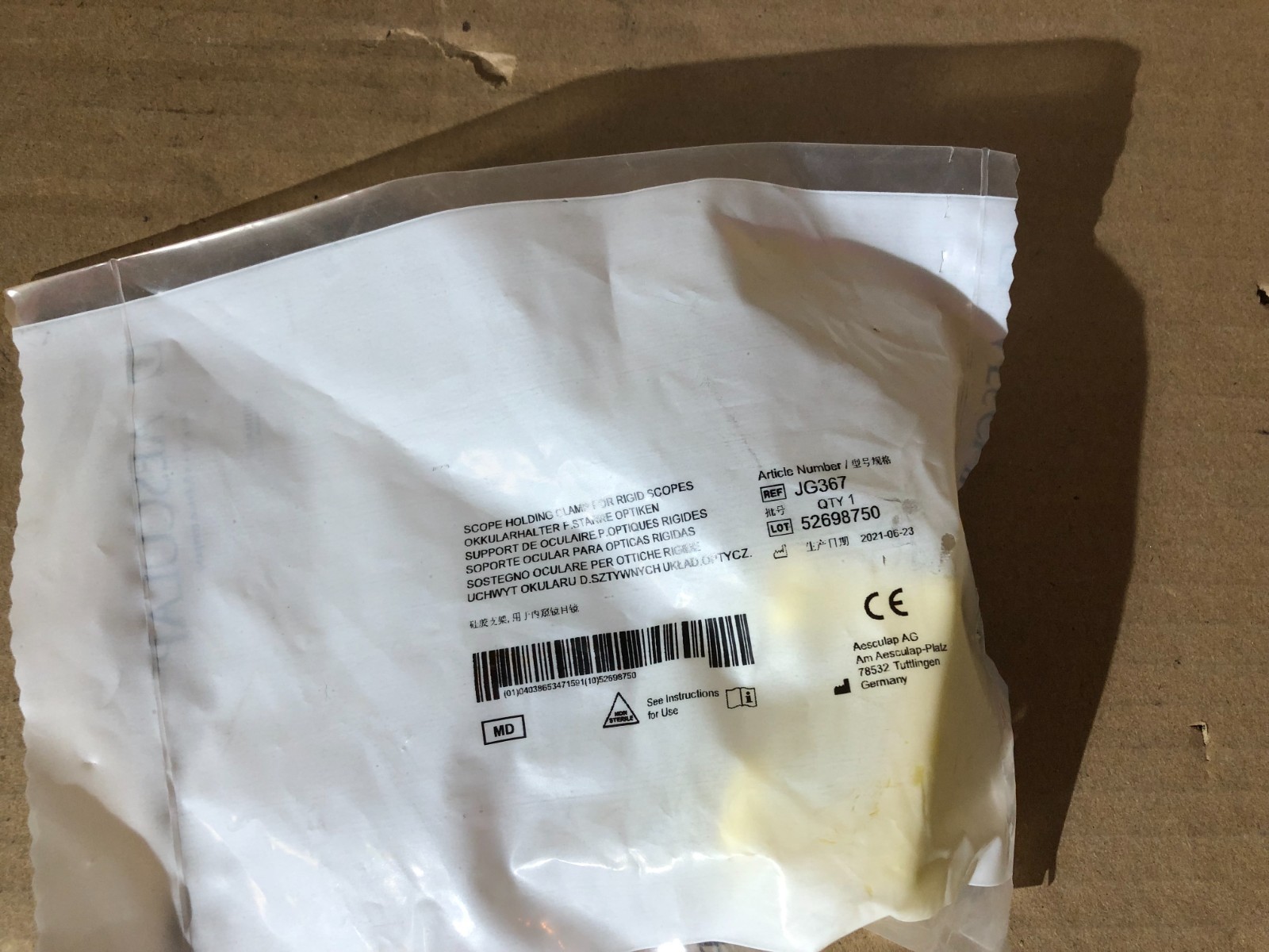 Aesculap JG367 Silicone Scope Holding Clamp for reading scopes- New