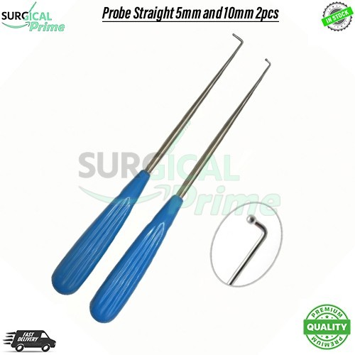 90 Ball Probe Straight 5mm and 10mm 2pcs Surgical Instruments