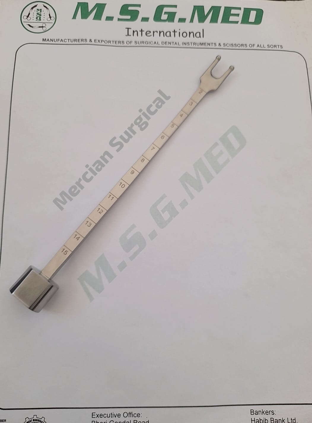 Surgical Obwegeser Nasal Septum Osteotome 18cm 4mm, 6mm, 8mm Graducated Stainles