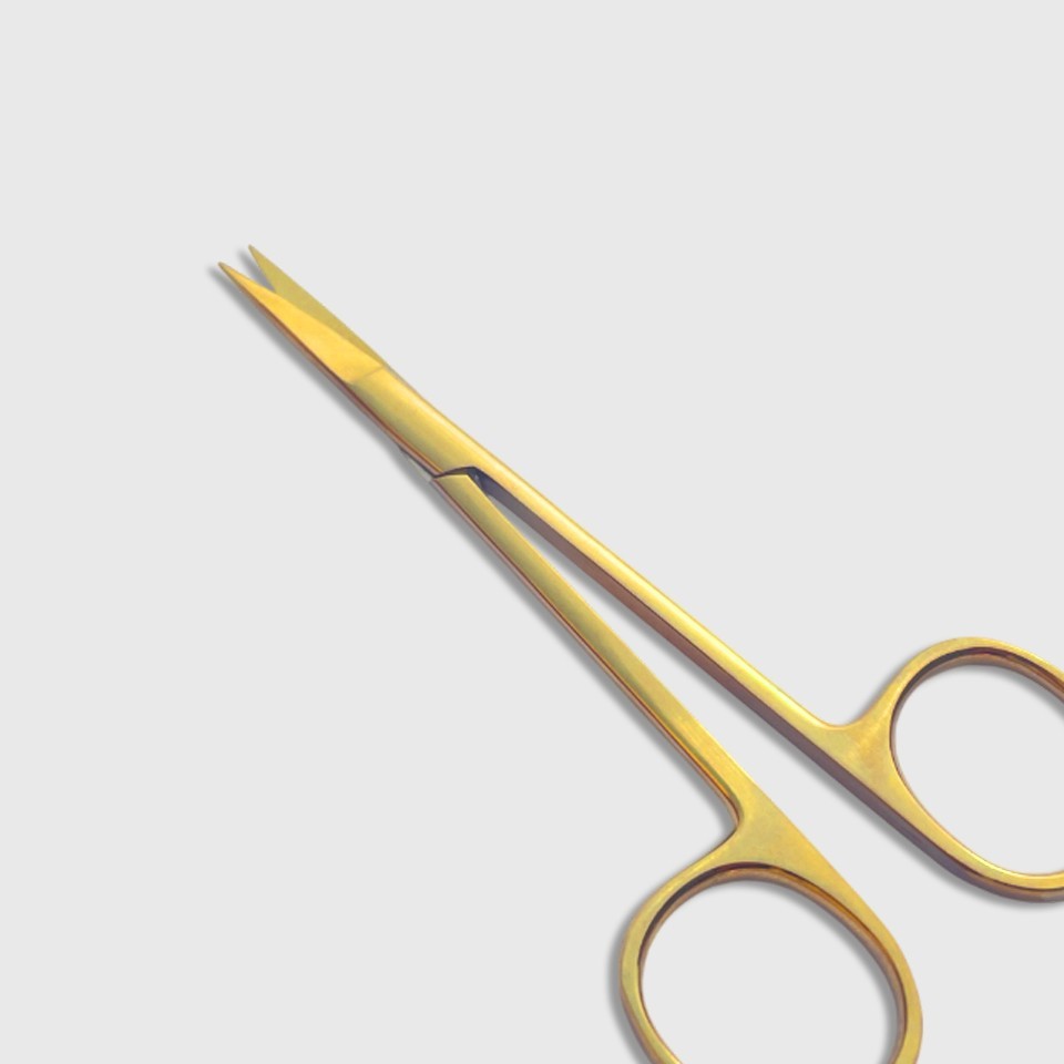 Iris Simple Scissor Straight 11.5 Cm 4.5″ Gold plated surgical Instrument
