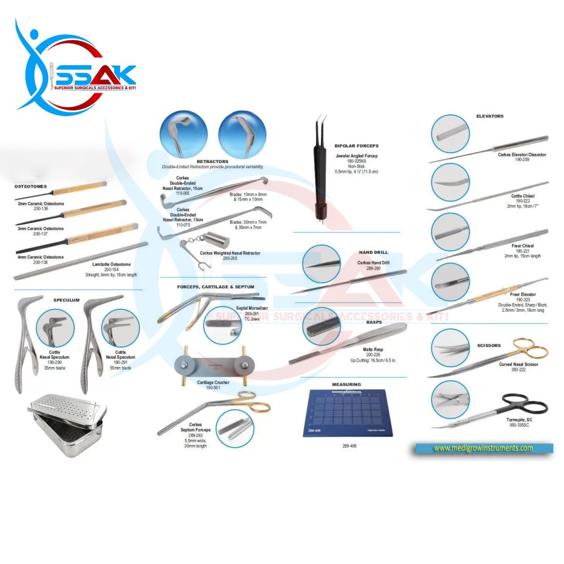 Standard Rhinoplasty instruments set of 22pcs premium quality