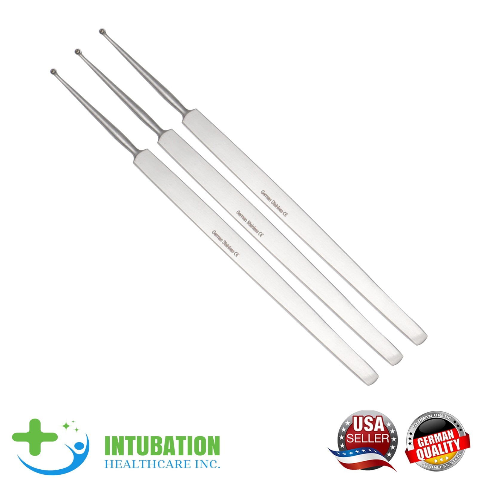 3 Pcs Meyhoefer Chalazion Curette Set Stainless Steel ENT Surgical instruments