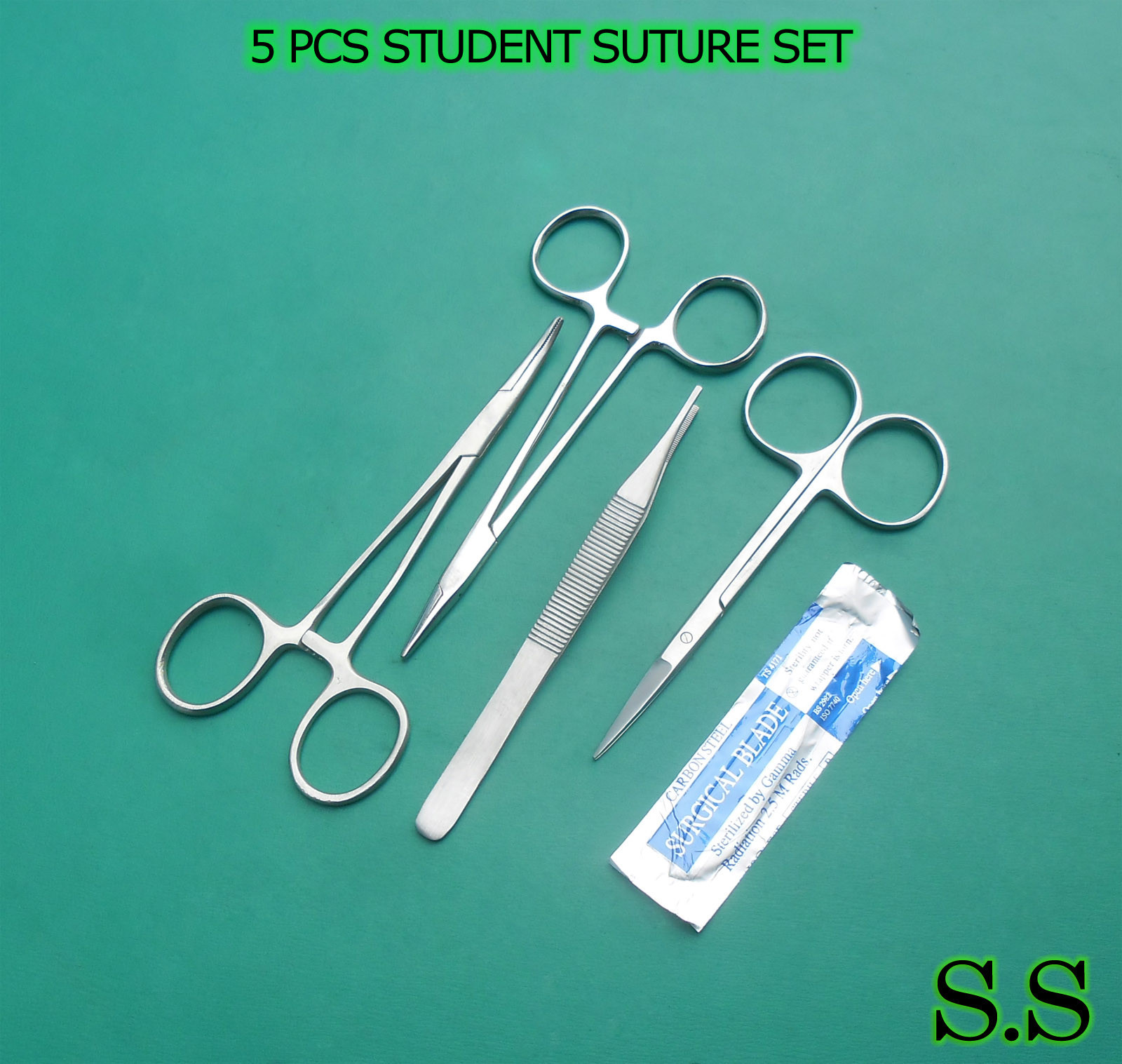 5 PCS STUDENT SUTURE SURGICAL PACK SET KIT INSTRUMENTS DS-695