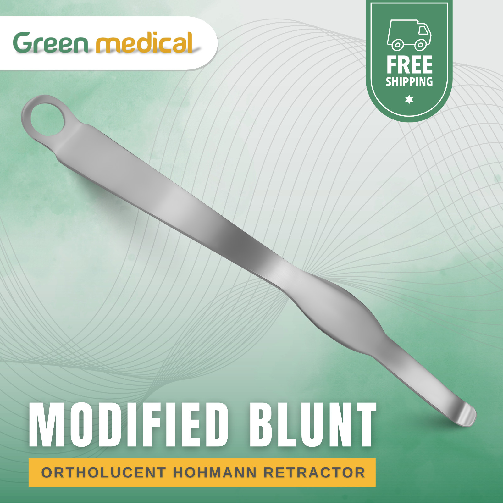 Modified Blunt Ortholucent Hohmann Retractor Surgical Ortho Instrument German Gr