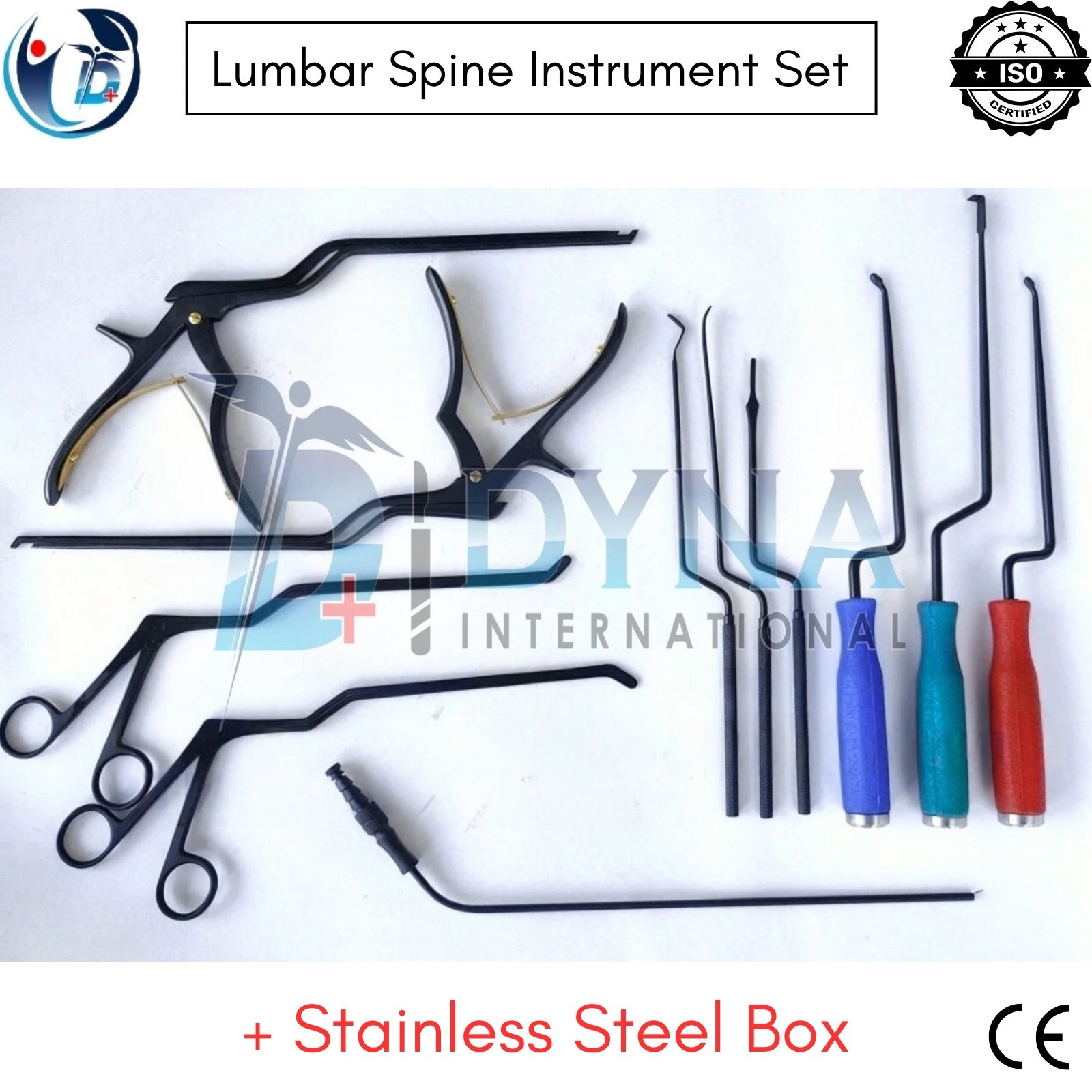 Posterior Lumbar Minimally Invasive Spine Instrument Set 12 Pcs Orthopedic + Box