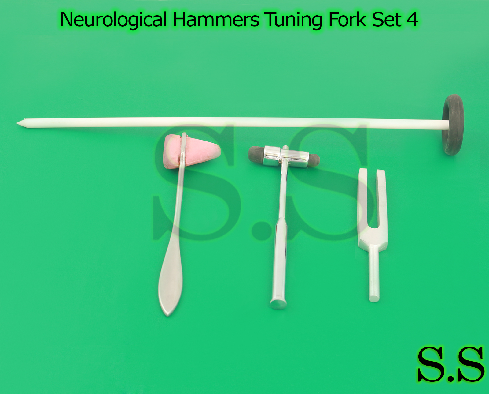 Neurological Hammers Tuning Fork Set 4 Medical Surgical Diagnostic instruments
