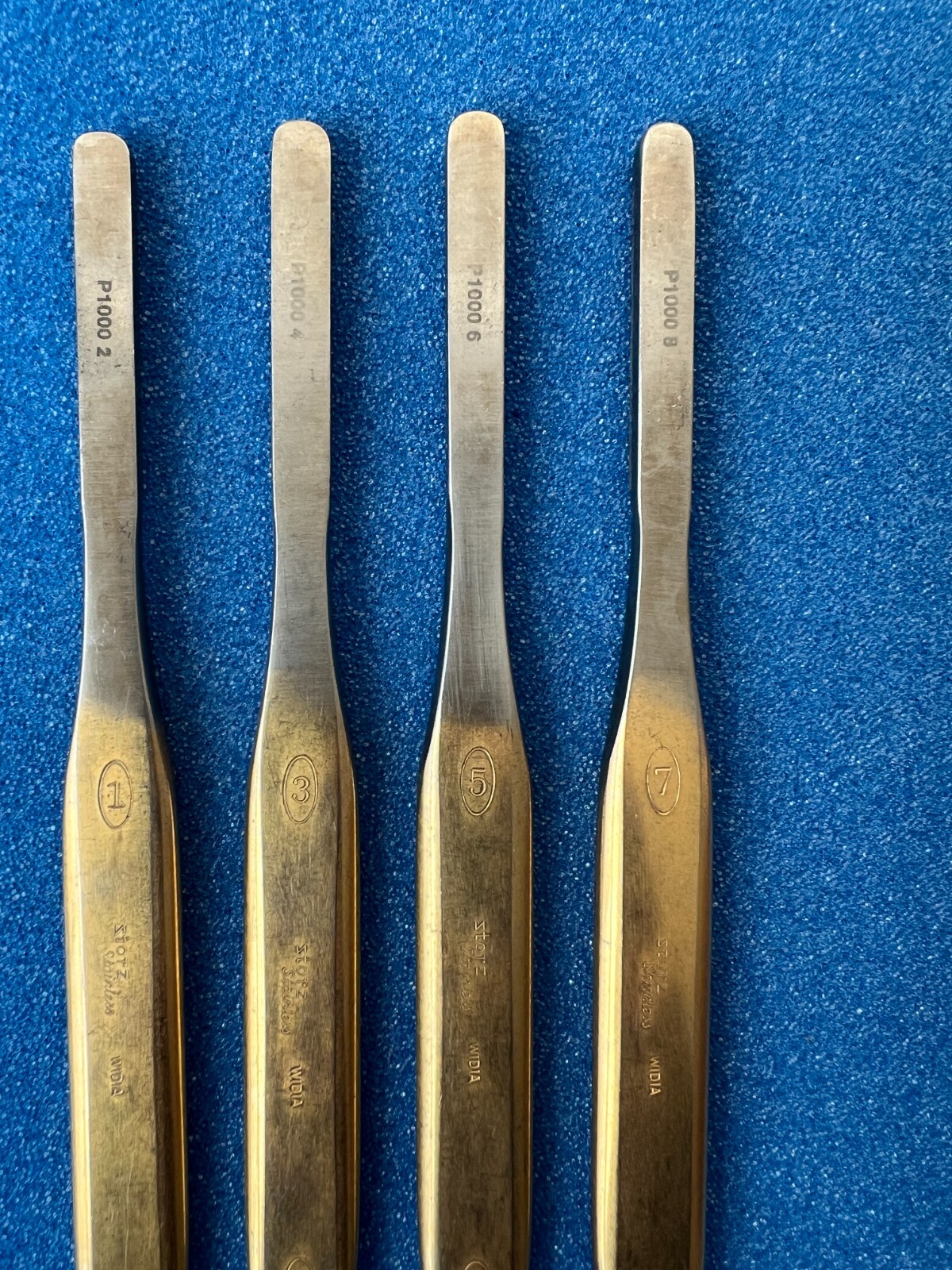 Storz Double Edge WIDIA Bone Rasp SET size 1 to 8. GERMANY ENT Tag#335