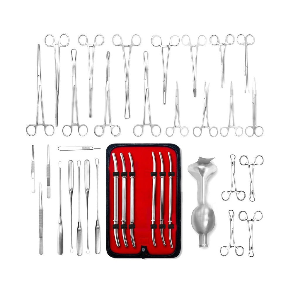Set of 35 Pcs Dilatation Curettage Gynecology Surgical Instruments German Grade