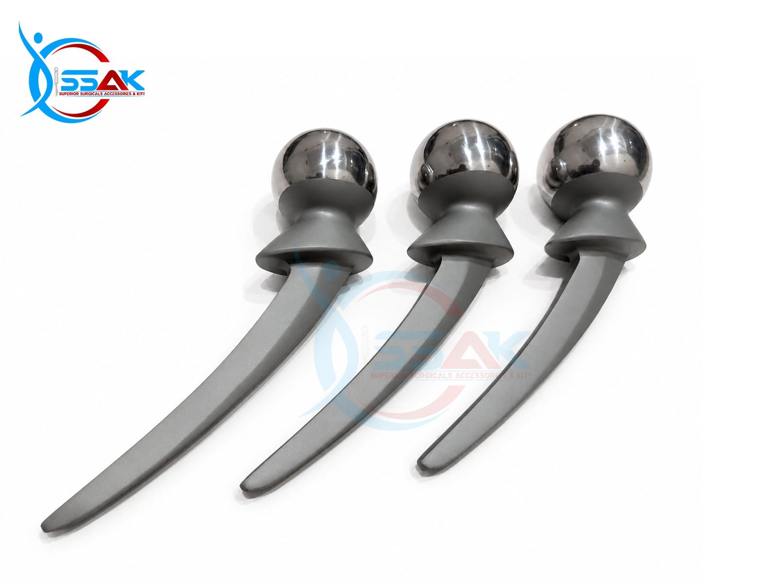 Thompson Hip Prosthesis Orthopedic Instrument Set Sizes,45mm 47mm 49mm,3 Pcs Lot