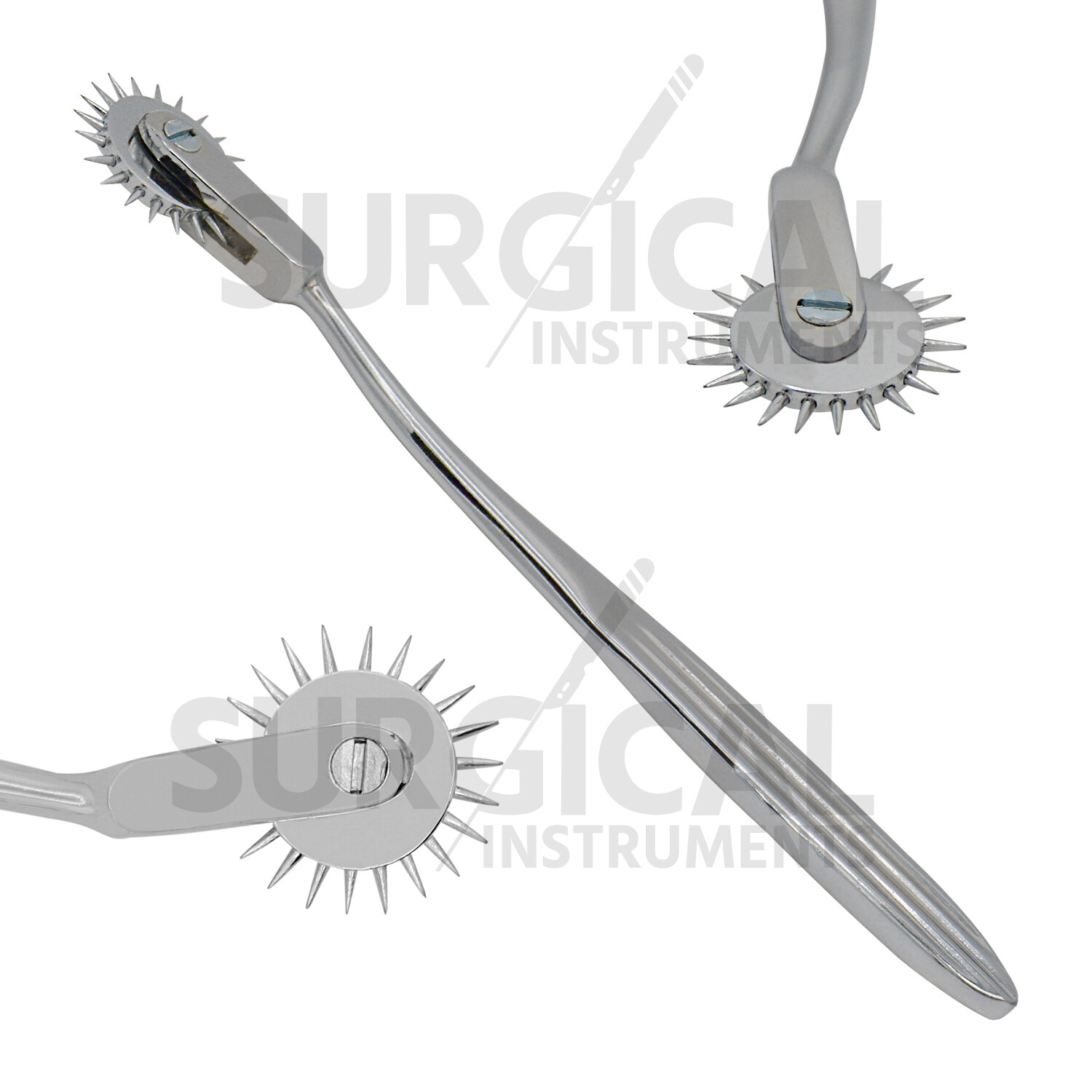 4 Pcs Wartenberg Pin Wheel Set Chrome-Plated Surgical Color Handle German Grade