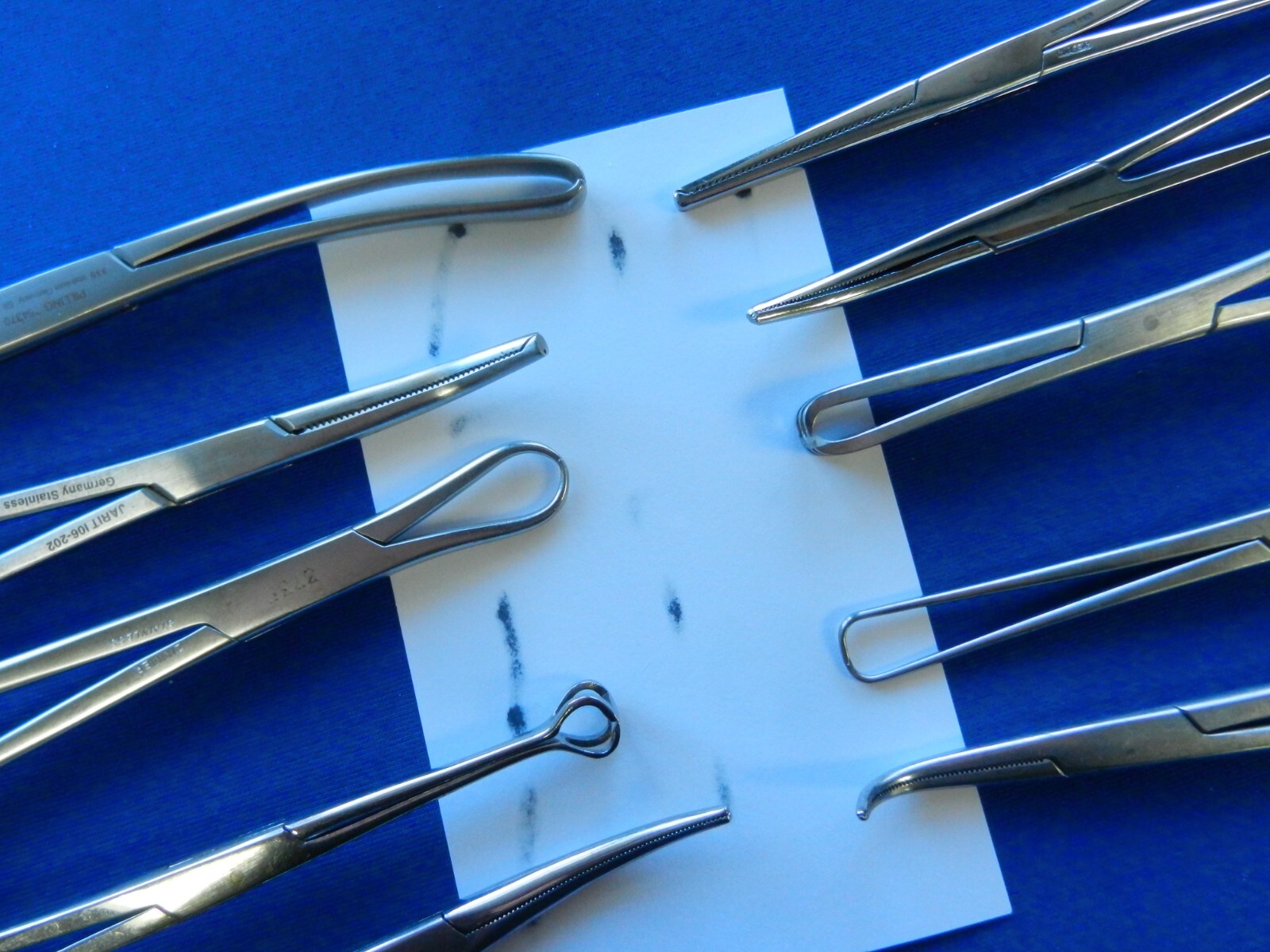 E677 Pilling Jarit Codman Lot of 10 Forceps 15.5-22.5cm Overall Length