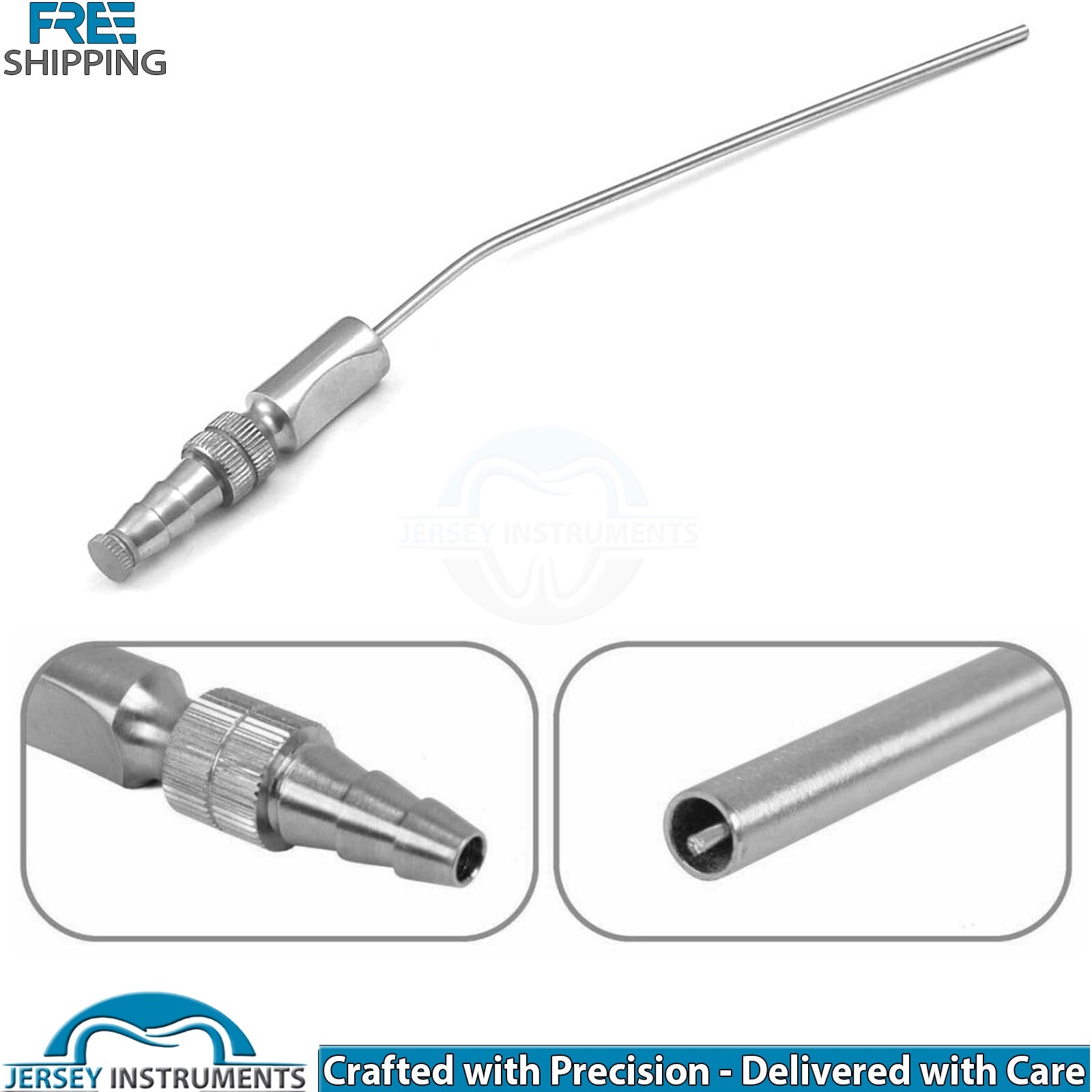 Frazier Suction Tube 2.67mm Surgical ENT Dental Aspirator A + Stainless Steel CE