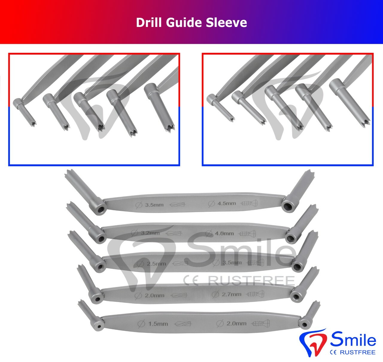 Orthopaedic Drill Guide Drills Sleeve Set of 5 Pcs – Orthopaedic Instruments CE