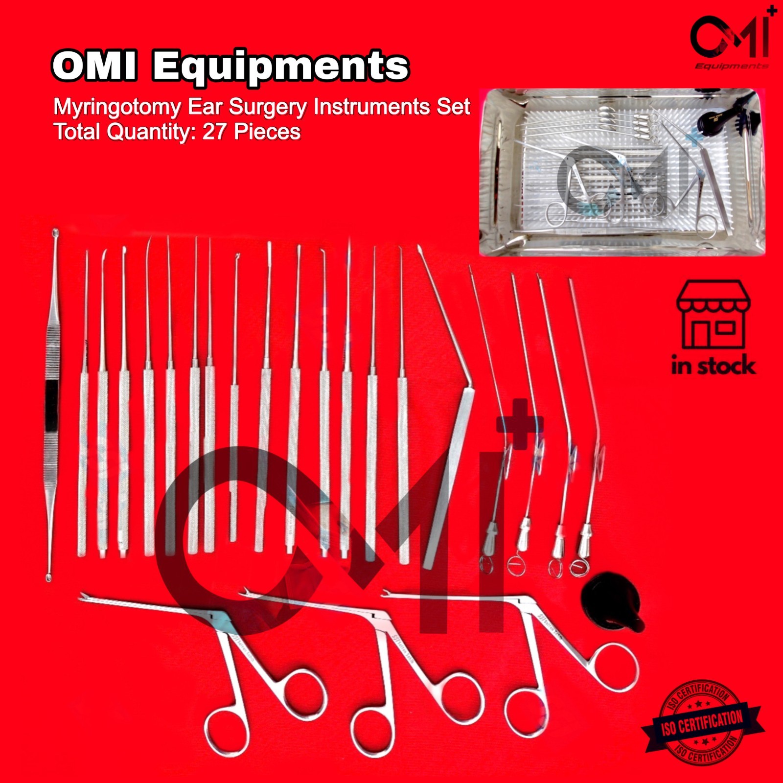 Myringotomy Instruments Set of 27 ENT instruments Ear Surgery Instruments Set