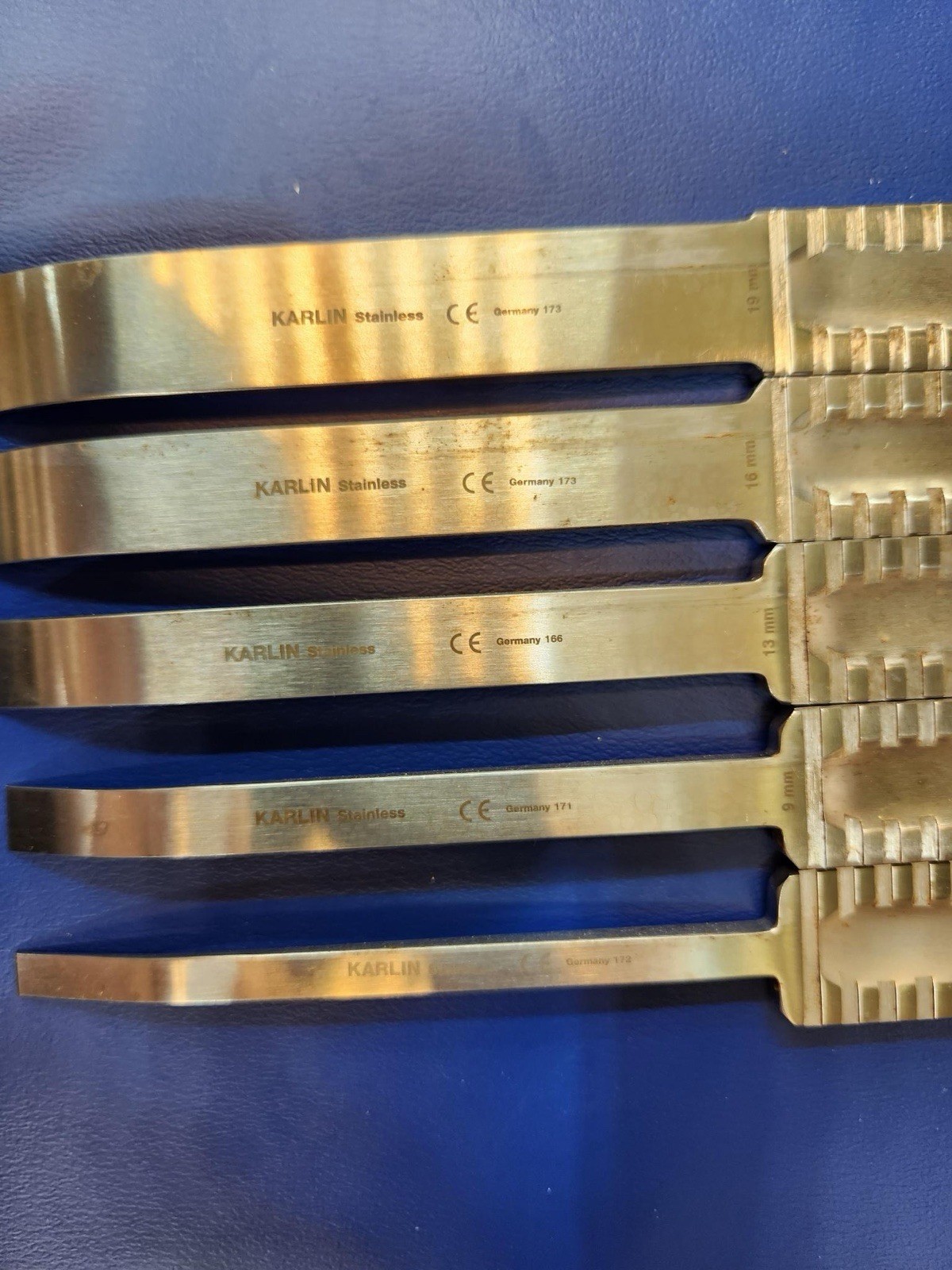 Karlin CURVED OSTEOTOMES 003 Nero / Full Set In Box
