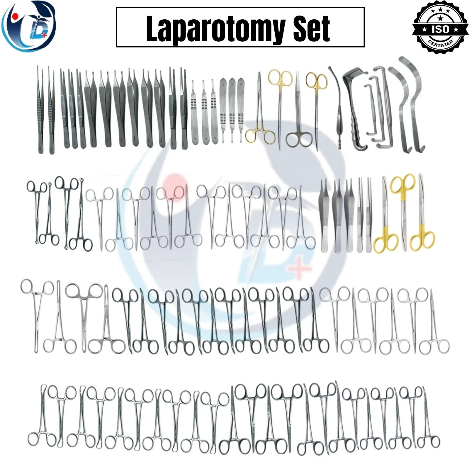 108 Pcs Basic Laparotomy Instruments Set Stainless Surgical Medical German Grade