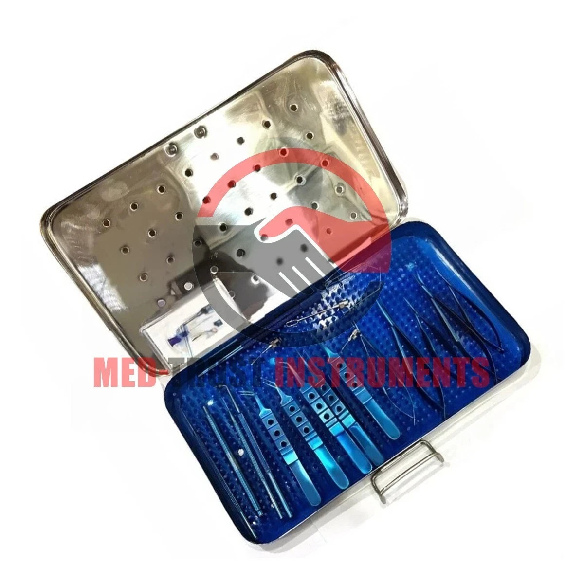 Eye Cataract Titanium Set 21 PCS Ophthalmic Surgical Instruments Set With Box