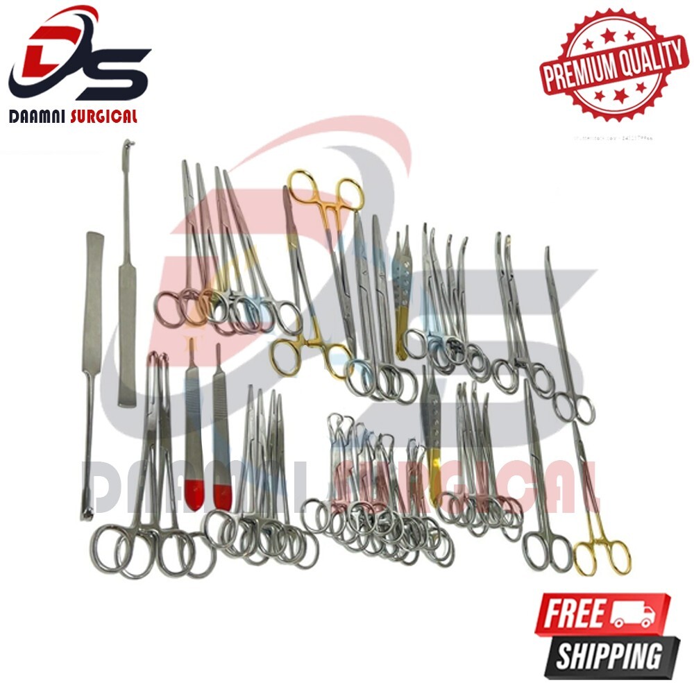 141 PCS CANINE+FELINE SPAY PACK VETERINARY SURGICAL INSTRUMENTS