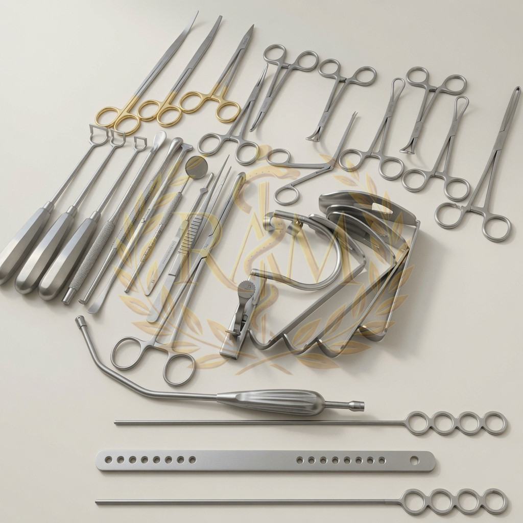 New Tonsillectomy and Adenoidectomy 30 pcs Set Surgical Instruments Kit with Box