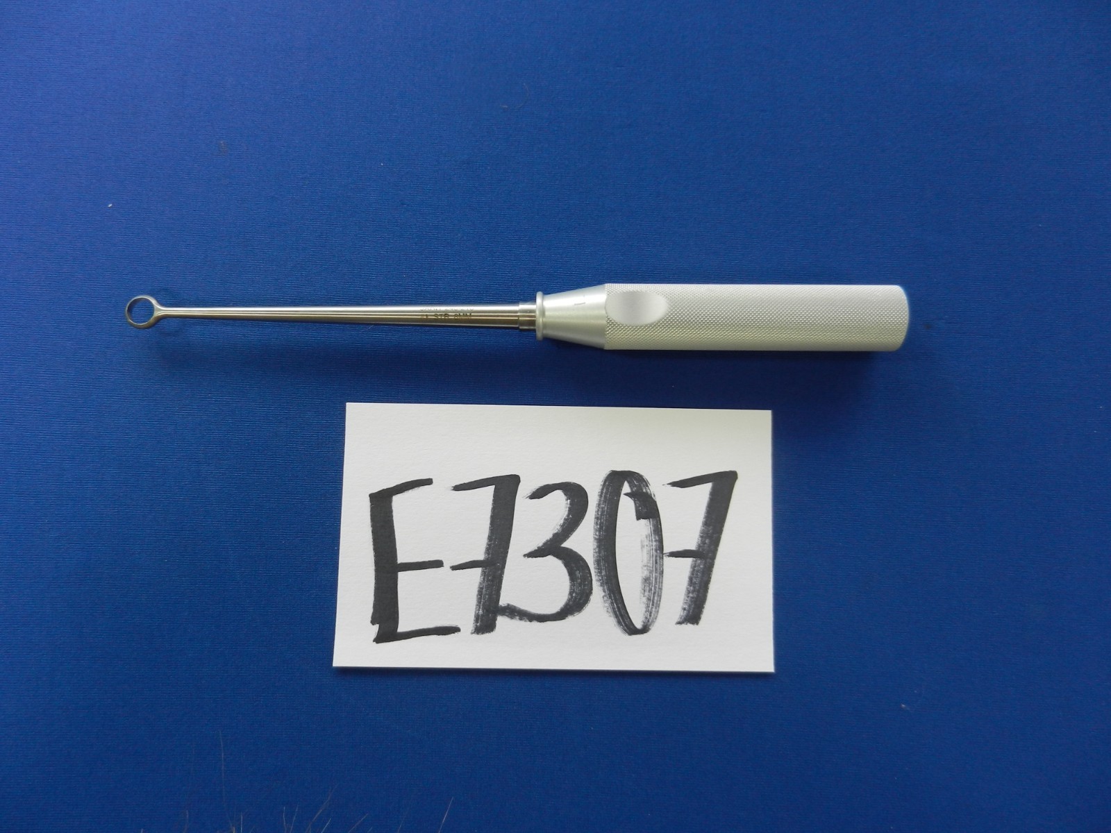 E7307 Jarit 240-210 Size 1 8mm Straight Cone Ring Curette 12.1cm Working Length