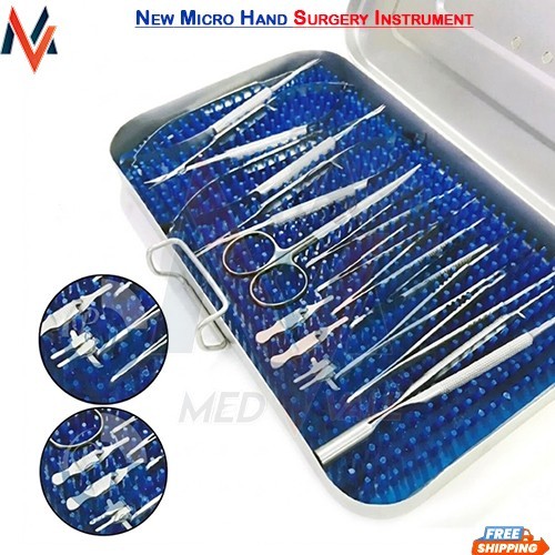 New Micro Hand Surgery Instrument Set Stainless Steel Surgical Kit With Case