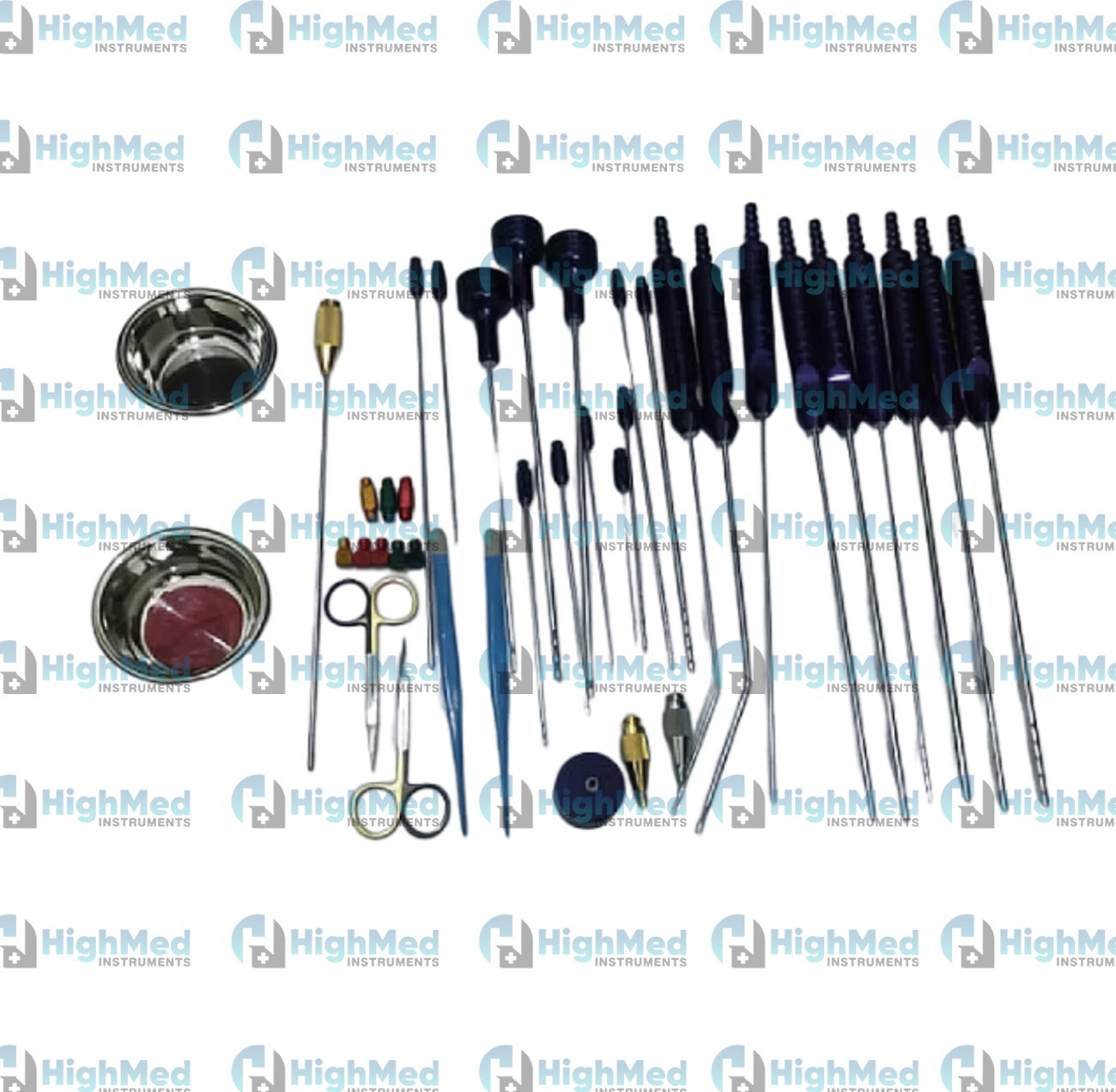 Liposuction cannulas Set of 40 pcs for face and neck surgery