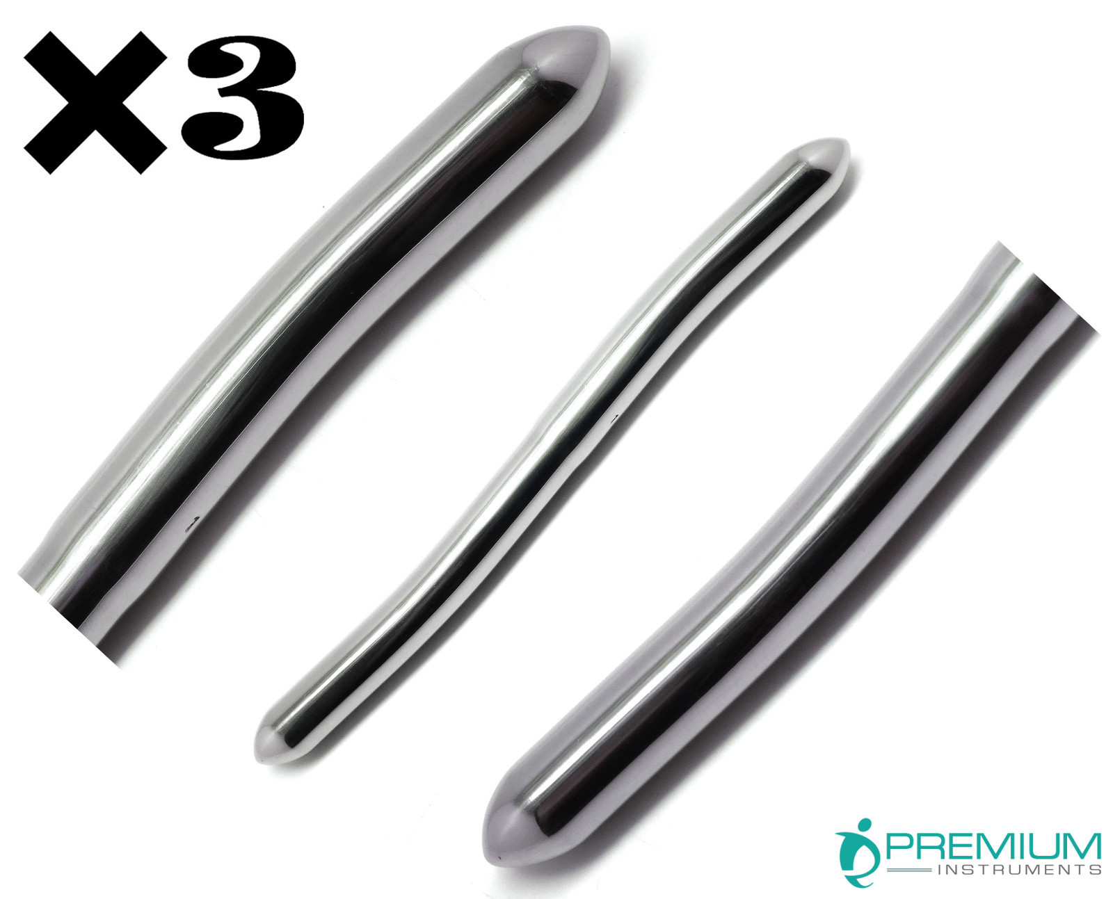 3 Pcs Gynecology Surgical Hegar Uterine Dilators 15mm/16mm UPGRADED Instruments