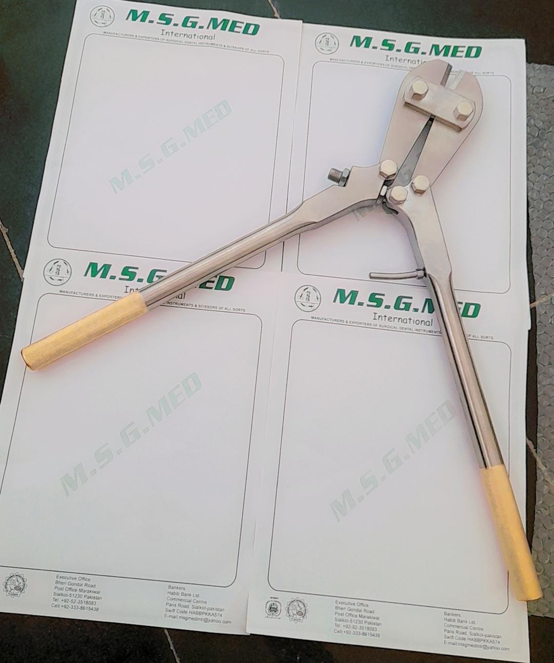 Tungsten Carbide Bolt Cutter Orthopedic Surgical Pin Cutter Stainless Steel Bone