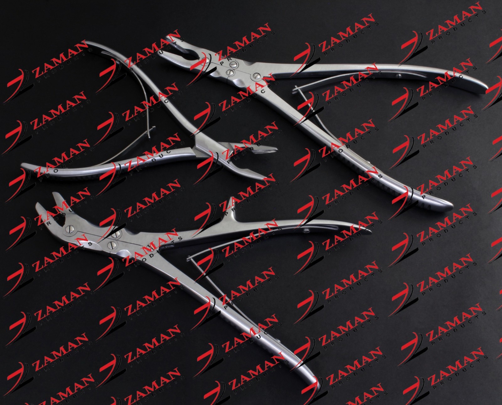 Stille Luer Bone Rongeur 3 PCs Set Orthopedic Instruments By Zaman Products