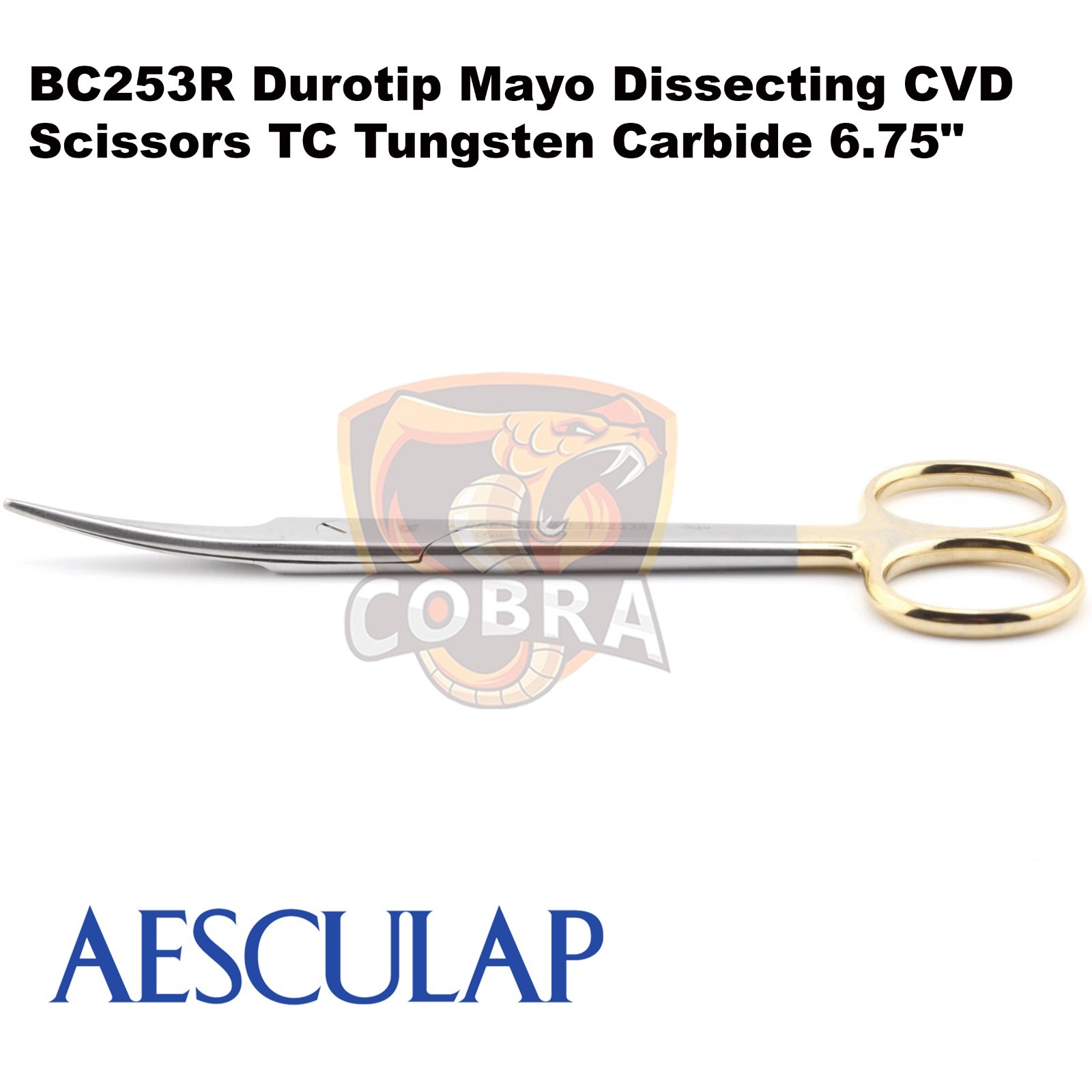 AESCULAP BC253R Duro Tip Mayo Dissecting Curved Scissors T C 6.7” Lot of 12 Pcs